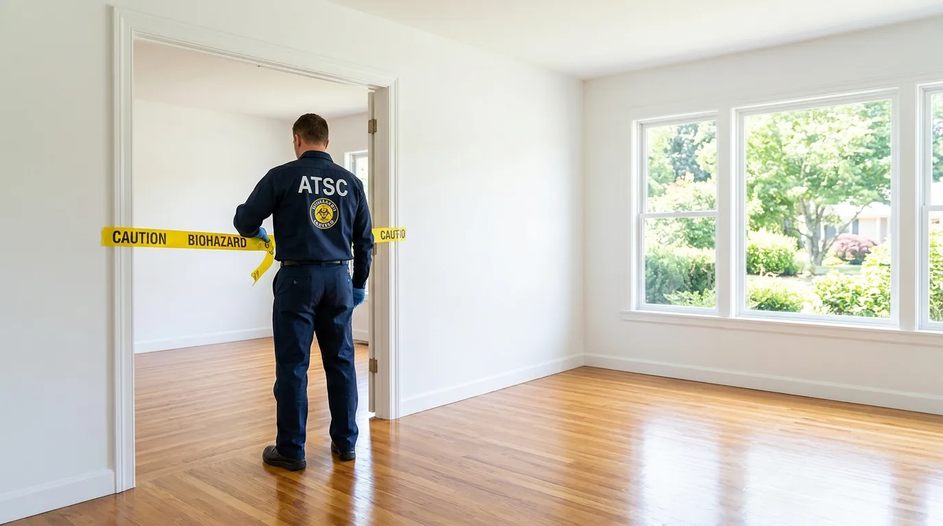 Certified biohazard cleanup crew performing Trauma Scene Cleanup in Stillwater